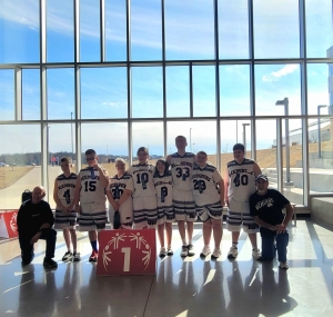 Reedsburg’s Special Olympics team competed in the regional basketball tournament at Verona on March 5. The Reedsburg Beavers won both games (vs. Monona Grove 23-16 and Tomah 17-16) to advance to the sectional tournament. Sectionals will be at UW-Stevens Point on March 19. From left are Coach Dan Gasser, Tylor Klawitter, J.J. Maj, Macie Beyer, Annie Zekas, Dacora Freudenstein, Skyler McGowan, Kaylee Clark, Isaac Newcomb and Coach Matt Newcomb. (Submitted photo)