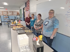 Recently, Molly Kasten, the Weston District administrator, hosted a Senior Citizen Breakfast. Community members gathered in the Weston Cafeteria. The Food Service Team prepared the food. (Submitted photos)