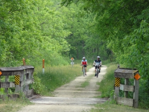 --The 400 Trail turned 30. Communities along the 400 Trail celebrated its 30th birthday on June 10. Walkers and bikers took advantage of the day to explore the trail, visit information stations, enjoy refreshments and enter drawings to win prizes. The 400 Trail has been a major economic driver for Reedsburg, La Valle and Wonewoc. (Reedsburg Independent file photo)