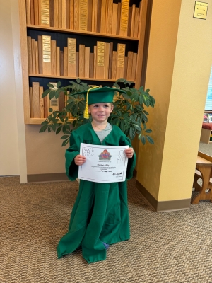 Andrew Litty is the latest finisher in the Wonewoc Public Library’s 1,000 Books before Kindergarten challenge. Litty, 3, listened to his parents read 1,000 books. This program is free and open to all pre-school children. For more information, stop by the library. (Submitted photo)