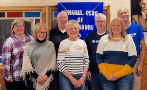 The 2022-23 officer team of the Reedsburg Kiwanis gets set to host the club’s 10th annual pancake breakfast Sunday, Feb. 19, from 8 to 11 a.m. at the Reedsburg Boys and Girls Club. Pictured here from left are board member Kathy Schwartz, district governor Kathy Dorner, president Dennis Andreasen, secretary Betty Andreasen, board member Jeff Seering, treasurer Julie Hoenisch and vice-president Orris Smith. Proceeds from the breakfast will go to support the Boys and Girls Club and other Kiwanis youth related 