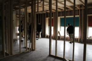 The second floor of the former South School is being renovated into apartments.