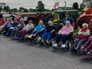 Residents of the Sauk County Health Care Center recently got to enjoy an antique tractor parade organized by Peggy Connors and Jim Deitelhoff. (Submitted photos)